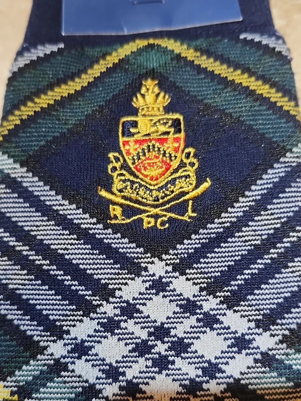 Polo Ralph Lauren Crest Plaid Dress Socks